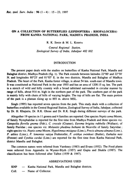 Central Regional Station, Zoological Survey of India, Jabalpur 482 002