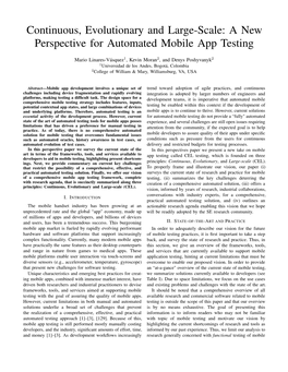 A New Perspective for Automated Mobile App Testing