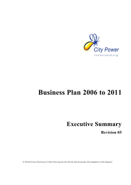 2006 2011 Annual Business Plan