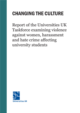 Changing the Culture: Report of the Universities UK Taskforce