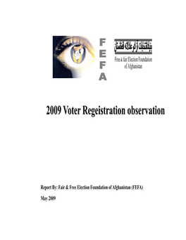 2009 Voter Regeistration Observation