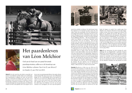 Het Paardenleven Van Léon Melchior