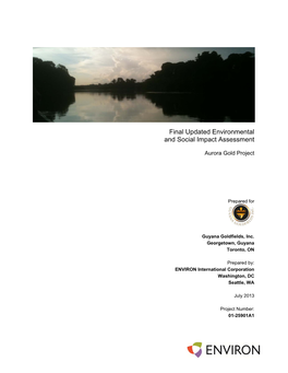 Final Updated Environmental and Social Impact Assessment