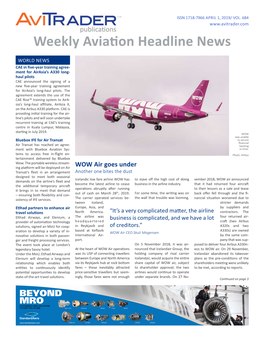 Weekly Aviation Headline News