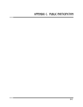 Appendix C: Public Participation