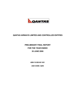 Appendix 4E Preliminary Final Report 2006