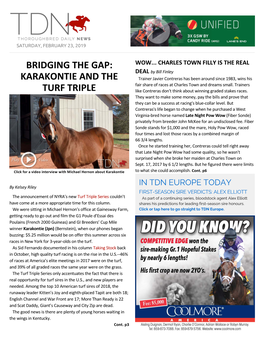 Karakontie and the Turf Triple Cont