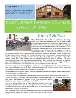 EAST LEAKE PARISH COUNCIL NEWSLETTER Tour of Britain