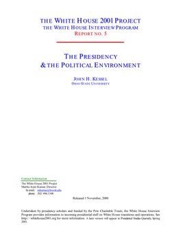 The Presidency and the Political Environment-Ks