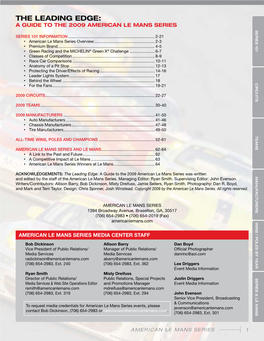 Guide to the 2009 American Le Mans Series Series 101