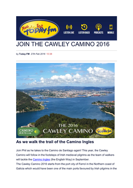 Join the Cawley Camino 2016