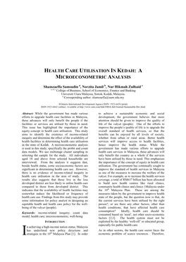 A Microeconometric Analysis