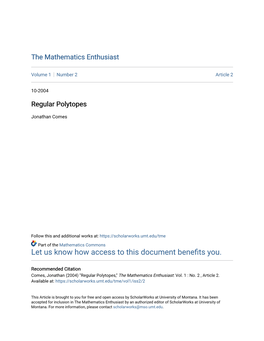 Regular Polytopes