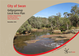 Gidgegannup Local Area Plan Including Gidgegannup, Red Hill and Avon Valley National Park