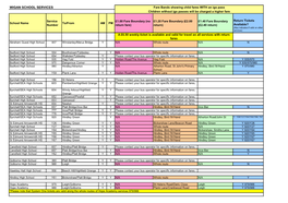 WIGAN SCHOOL SERVICES Fare Bands Showing Child Fares with an Igo Pass Children Without Igo Passes Will Be Charged a Higher Fare
