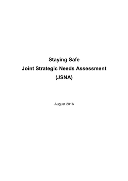 Staying Safe Joint Strategic Needs Assessment (JSNA)