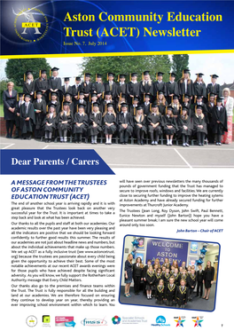 Aston Community Education Trust (ACET) Newsletter Issue No
