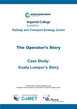 Case Study of Kuala Lumpur Prasarana