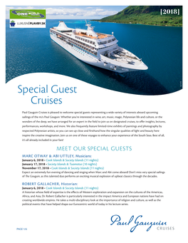 Special Guest Cruises [2018]