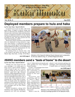 Deployed Members Prepare to Hula and Haka by Tech