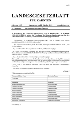 Page 1 1 Von 28 LANDESGESETZBLATT FÜR