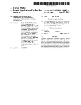 (12) Patent Application Publication (10) Pub. No.: US 2011/0150817 A1 WOO Et Al