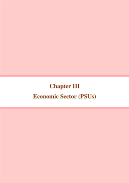 Chapter III Economic Sector (Psus)