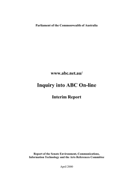 Inquiry Into ABC On-Line