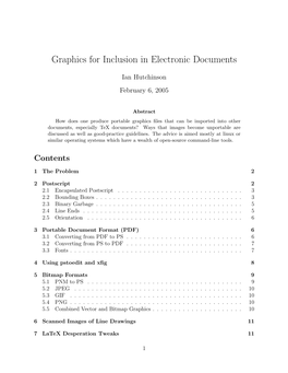 Graphics for Inclusion in Electronic Documents