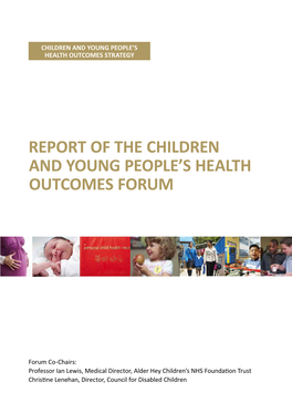 Report of the Children and Young People's Health Outcomes