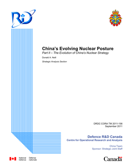 China's Evolving Nuclear Posture