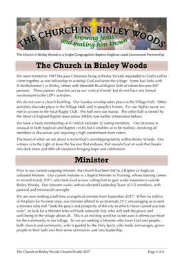 Church Profile of the Church in Binley Woods 2017