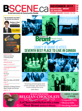 November 2019 Brantford | Brant Six Nations Free Event Guide Pages 13-16