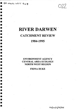 River Darwen Catchment Review 1984-1995