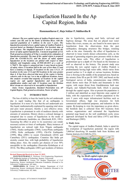 Liquefaction Hazard in the Ap Capital Region, India