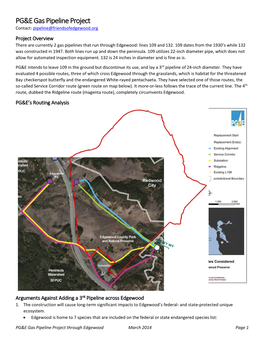 PG&E Gas Pipeline Project