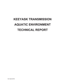 Keeyask Transmission Project Aquatic Environment Technical Report