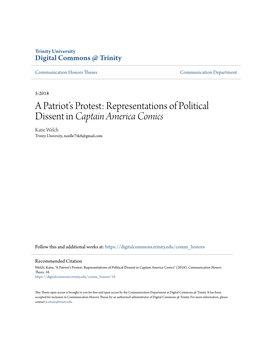 Representations of Political Dissent in <I>Captain America Comics</I>