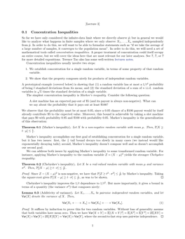 0.1 Concentration Inequalities