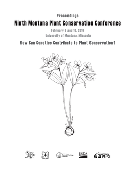 Ninth Montana Plant Conservation Conference