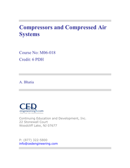 Compressors and Compressed Air Systems