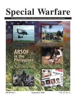 PB 80–04–1 September 2004 Vol. 17, No. 1 from the Commandant Special Warfare