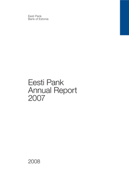 Eesti Pank Annual Report 2007