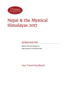 Nepal & the Mystical Himalayas 2017