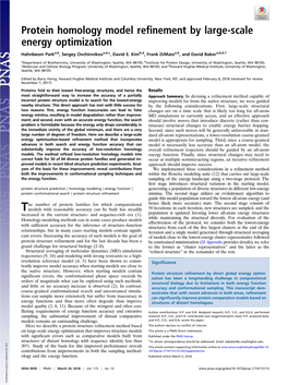 Protein Homology Model Refinement by Large-Scale Energy Optimization