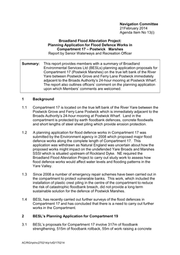 BFAP Consultation for Compartments 12 and 13 (Limpenhoe and Cantley)