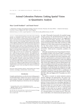 Animal Coloration Patterns: Linking Spatial Vision to Quantitative Analysis