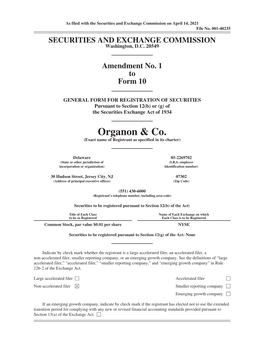 Organon Form 10