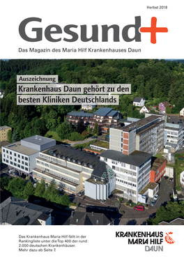 Krankenhaus Daun Gehört Zu Den Besten Kliniken Deutschlands