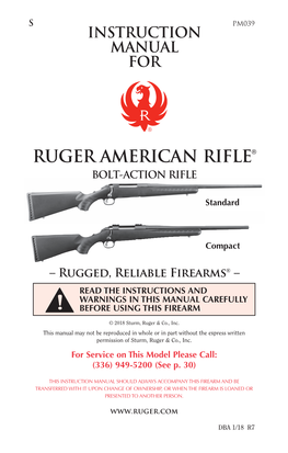 Ruger American Rifle Owners Manual